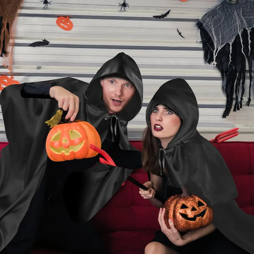 Black Cloak Wizard Hooded Costume Cape Traitors Cloak for Cosplay & Halloween Fantasy Theatrical Performance Cloak Cosplay Acces - view 3