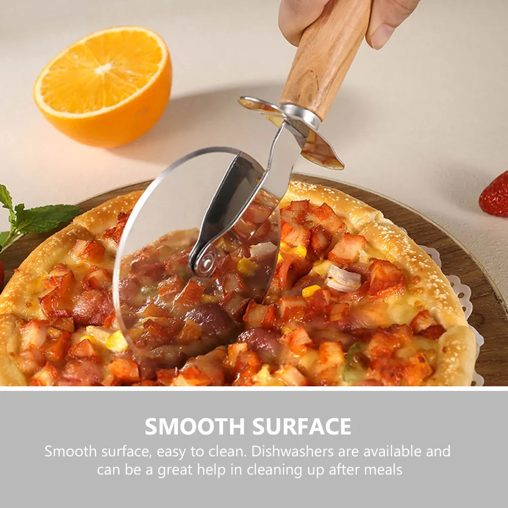

1 set 1 Set Stainless Steel Cutter Wheel Kitchen Baking Tool Smooth Handle Dishwasher Safe For Pizza Sandwich Cake Cutting Pizza
