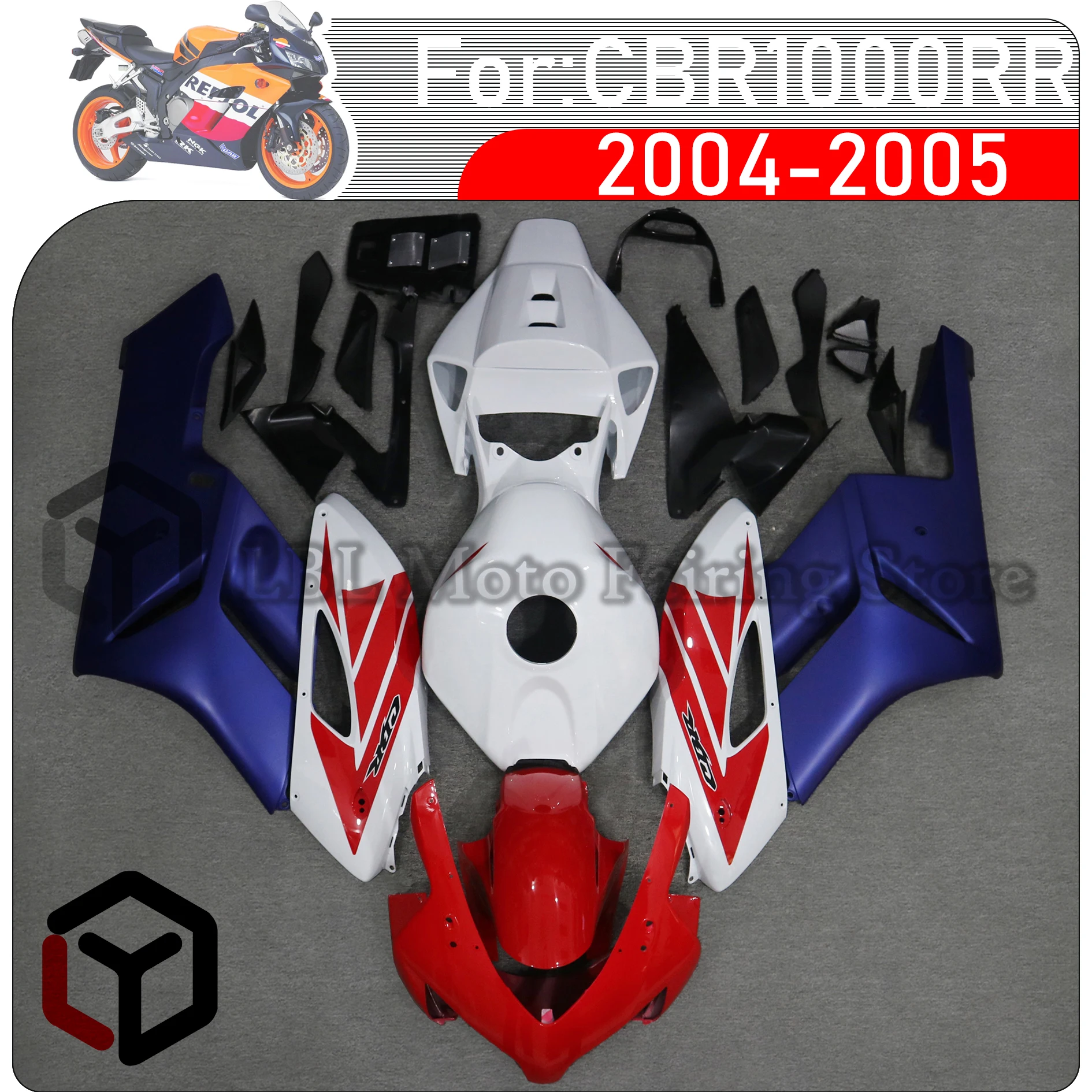 

Motorcycle Fairings Kit Fit For HONDA CBR1000RR CBR1000 RR 1000RR 2004 2005 Bodywork Set High Quality ABS Injection Full Fairing