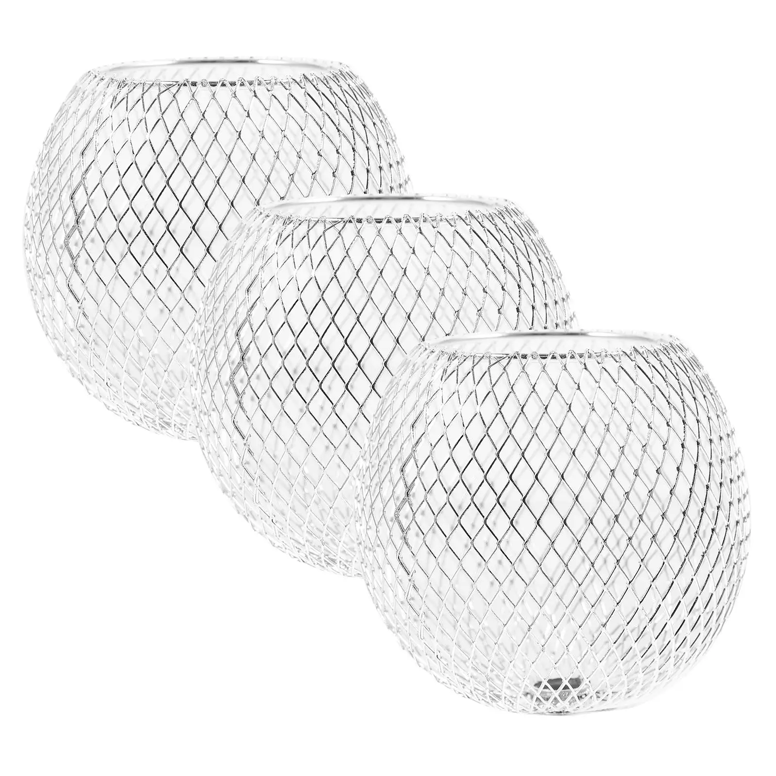 

3pcs Metal Spherical Hollow out Decorative Lamp Cover Decorative Lamp Shade for Bedroom Office Warm Atmosphere Lighting