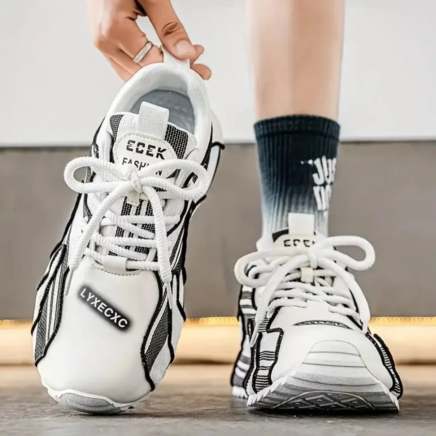

Men's Shoes 2025 New Summer Trend Versatile Casual Sports Shoes Men's Running Thick Soled Height Increasing Dad Shoes