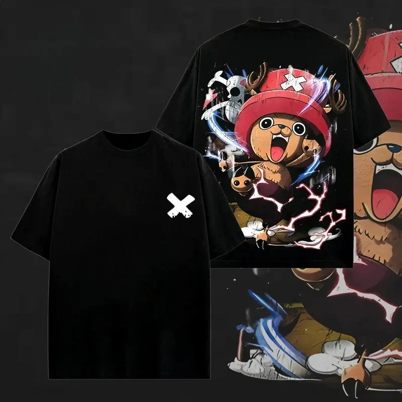 One Piece Anime Tony Tony Chopper T Shirt Men Women Cotton Short Sleeve Tee Tops 2026 Summer Graphic Print Streetwear Casual Y2k