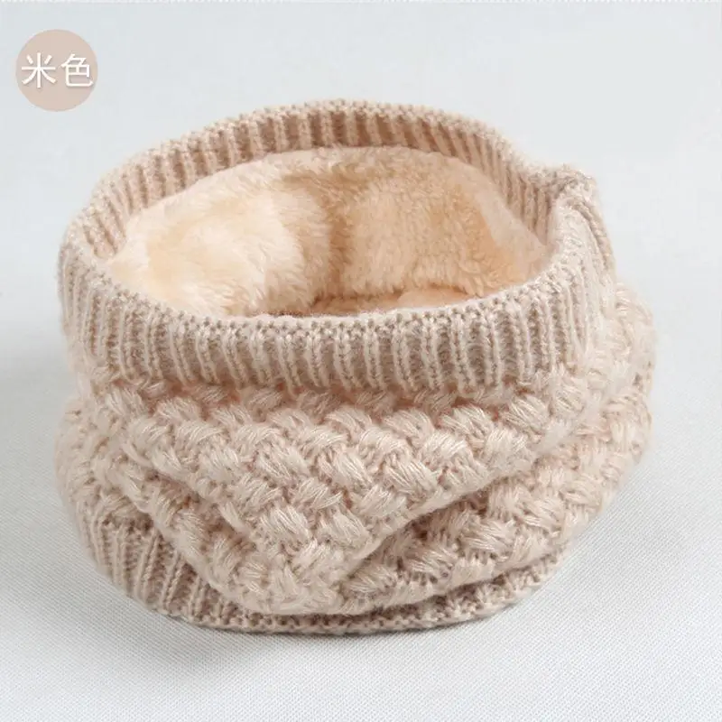 الشتاء وشاح للرجال الصوف الدائري باندانا محبوك الدافئة الصلبة وشاح المرأة الرقبة أدفأ سميكة الكشمير الساخن منديل قناع للتزلج
