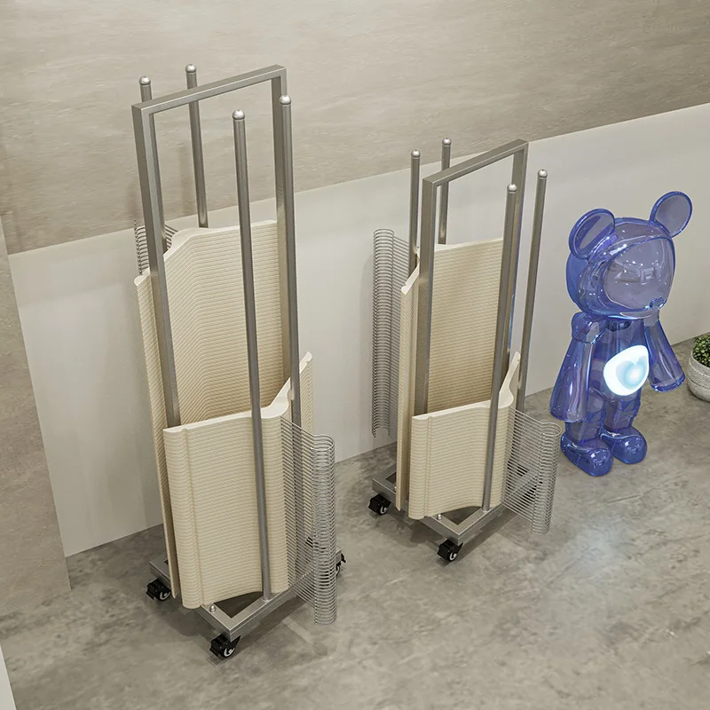 

Clothing store hanger storage rack Floor-to-ceiling removable storage hanger wrought iron pants clip storage artifact display ra