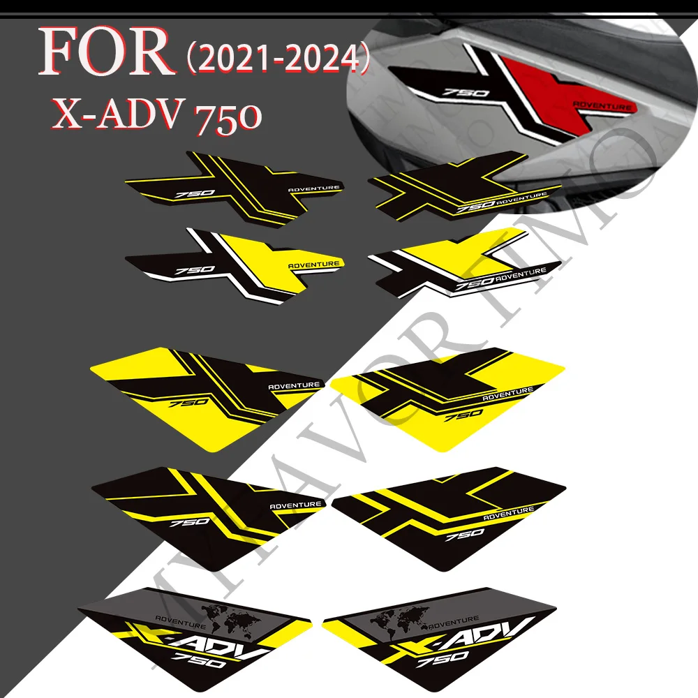 

750 Tank Pad Protector Kit Knee Wheel Stickers Decals Body Fender Shell Windshield For Honda X-ADV XADV X ADV 2021 - 2024