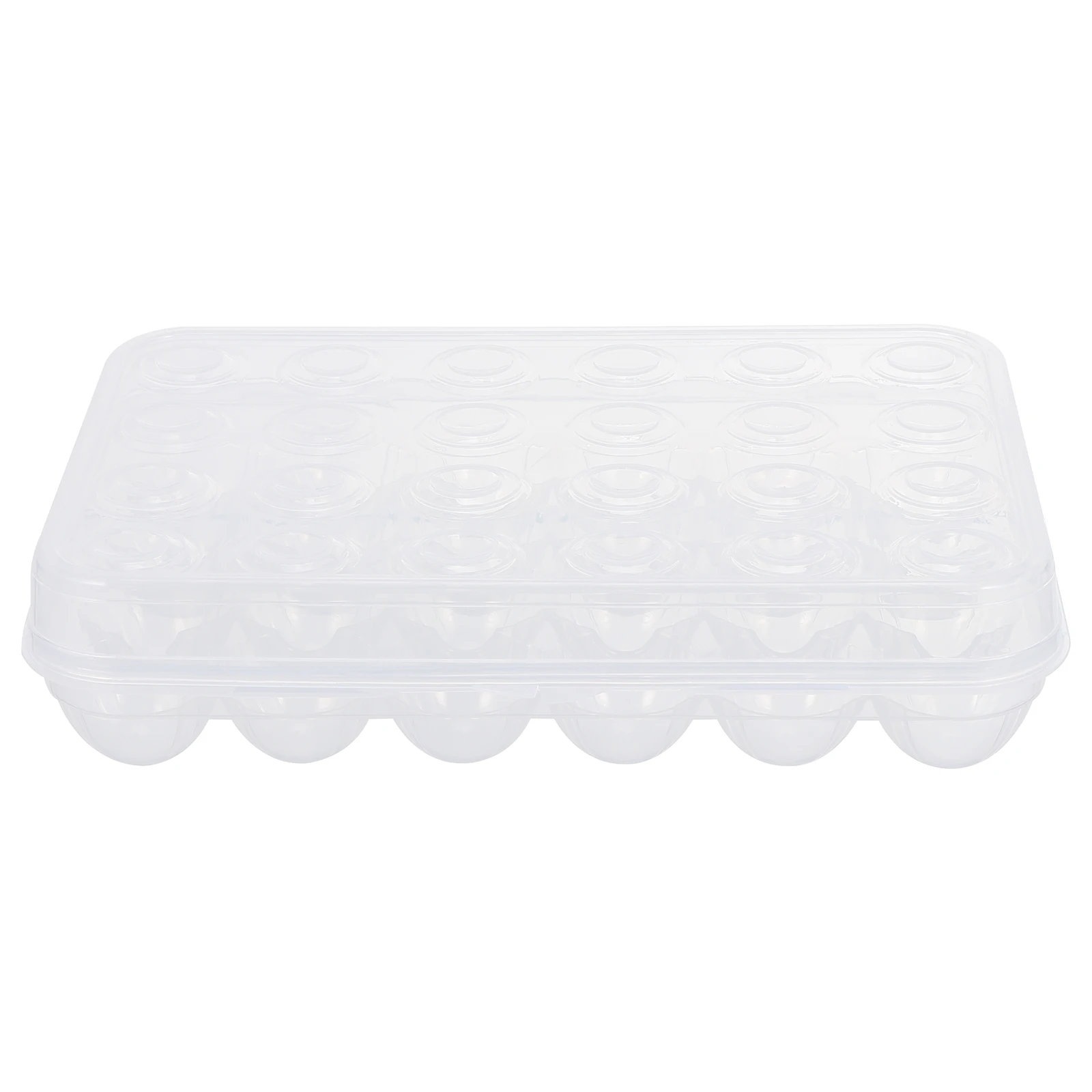 

Egg Carton Storage Container ganizer Holder Tray Box Case Translucent Plastic Lockable Camping BBQ Strong Flat Lid Egg Storage