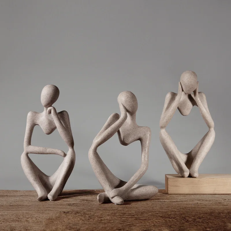 

Low Moq Home Decor Thinking of Man Home Decoration Ornaments Craft Decorative Sculpture for Living Room Dropshipping