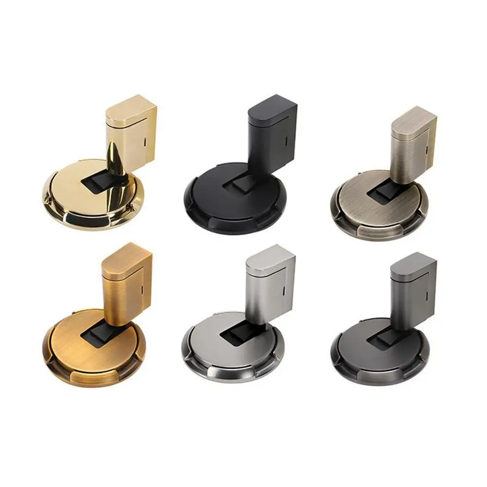 New Zinc Alloy Mechanical Door Stopper Non-punch Adjustable Door Holder Anti-collision Heavy Duty Door Suction Door