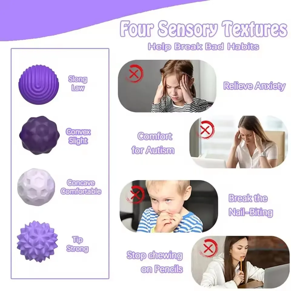 ขนาดใหญ่ขนาด Magnetic Sensory ลูกบอลซิลิโคนเด็กออทิสติก Fidgeting กังวล Ball ผู้ใหญ่ Office Decompression ของเล่นปลายนิ้วกิจกรรมของเล่น