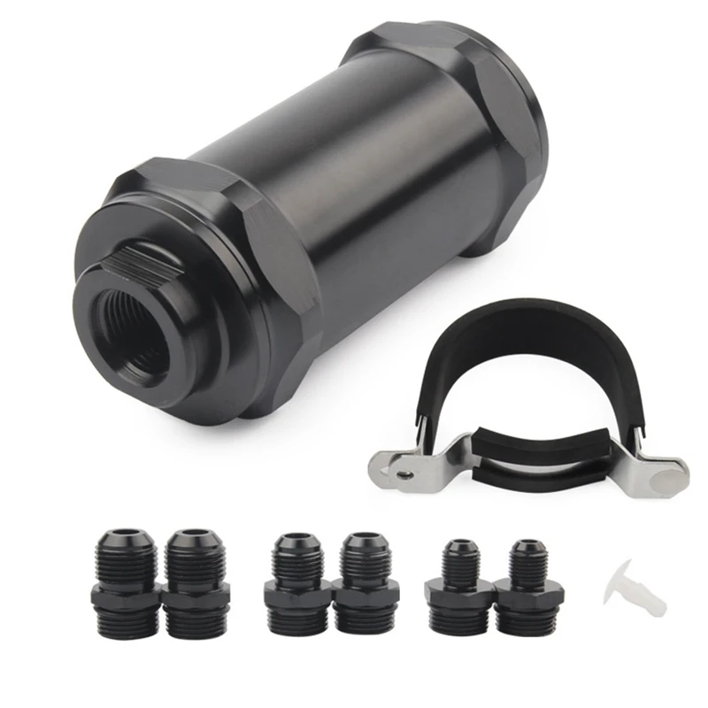 Car Modification 54Mm Gasoline Filter An6 / An8 / An10 Inline Fuel Filter E85 Ethanol With 100 Micron Stainless Steel