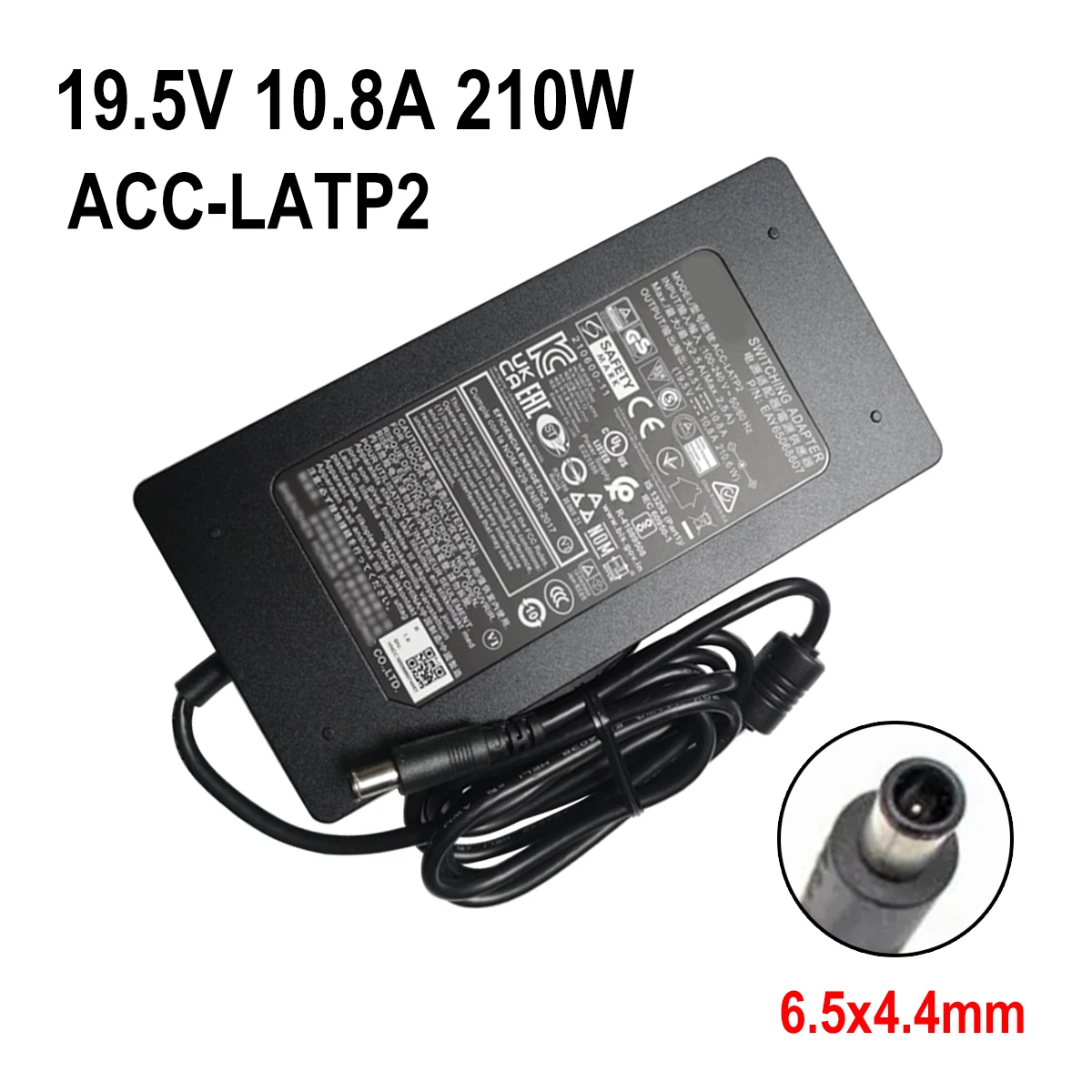 ACC-LATP2 19.5V 10.8A 210W Power Supply AC Adapter For LG LED/LCD/TV 32BL95U 32UL950-W 32BL75U-W 32BL75U-W ACC-LATP1 Charger