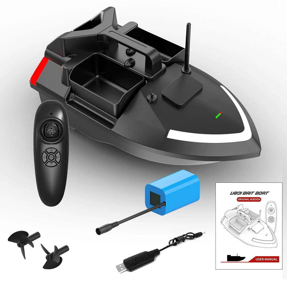 

V801 Fishing Bait Boat 500m Remote Control RC Bait Boat Dual Motor Fish Finder Device Support Automatic Cruise Fishing Feeder