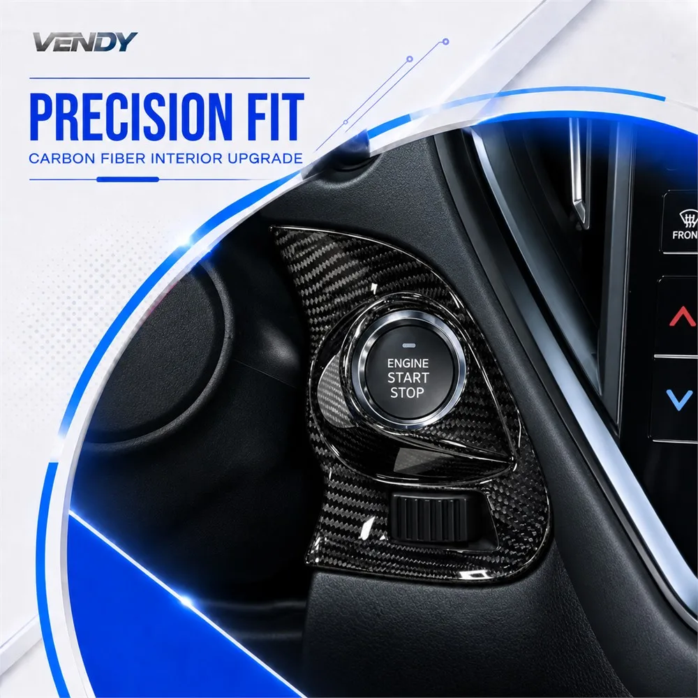 Real Carbon Fiber For Subaru WRX 2022-2025 Start Button Switch Base Frame Cover Trim Modified Parts Accessories