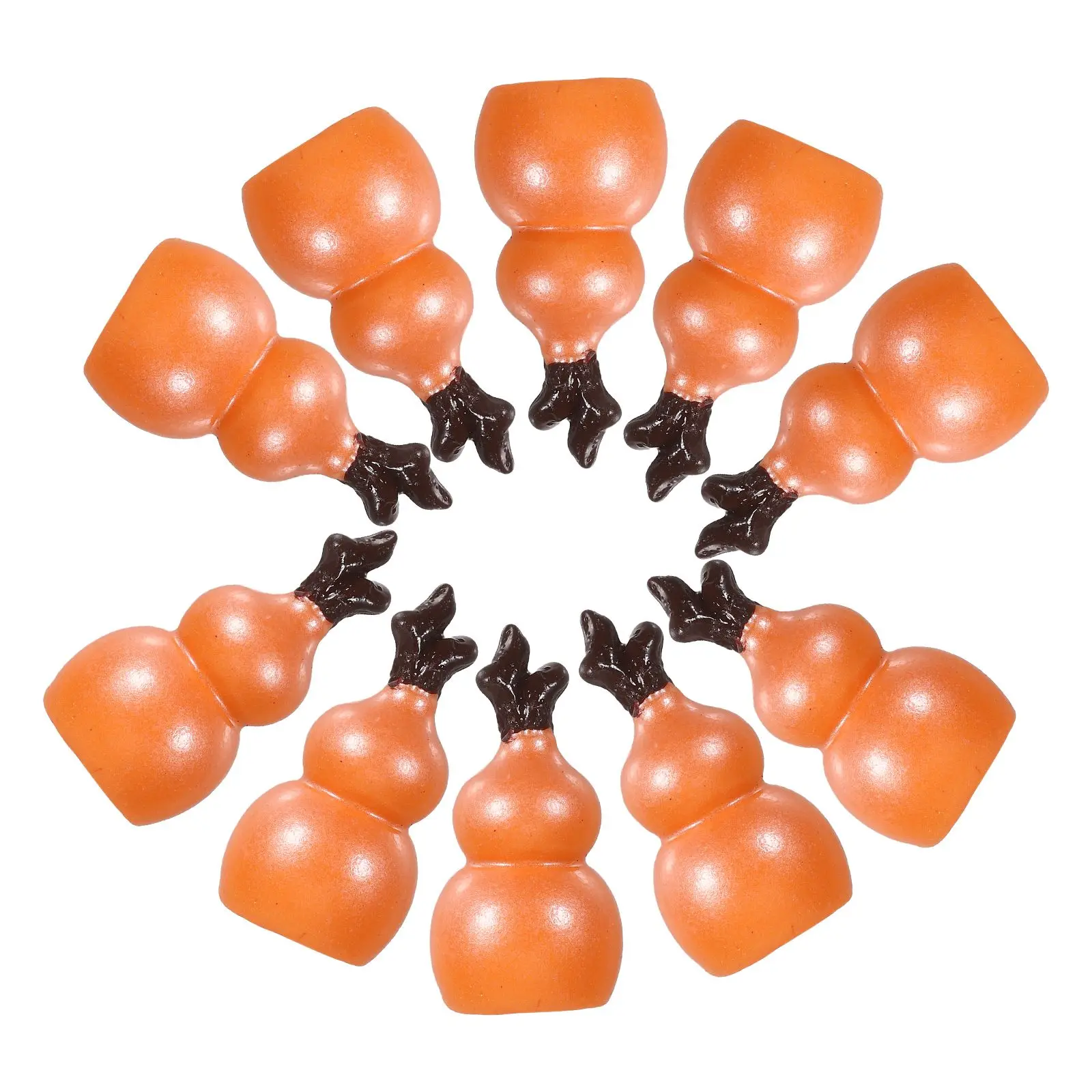 

10Pcs Gourd Resin Decorations Vintage Handmade DIY Accessories Retro Statue Craft Home Office Cafe Ornament Adornments