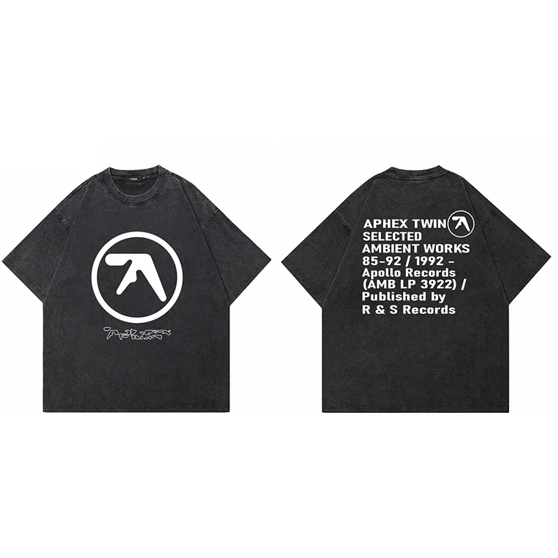 YCOA Aphex Twin Graphic T-Shirt Schwarz 3