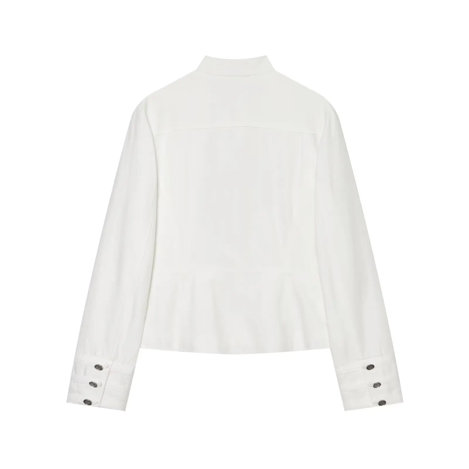 NINE ZAR Women's Suit Jacket with Rope Knot Button Stand Collar Standard Fit Long Sleeve Polyester Fiber Summer Outerwear