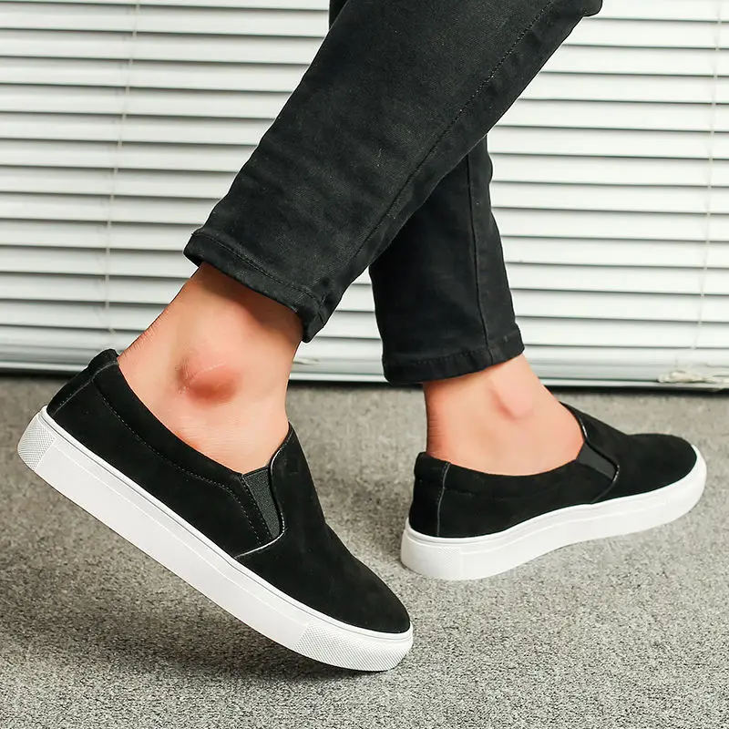 2023 New Spring Men Loafers Shoes Moccasins Suede Genuine Leather Shoes Slip On Men Flats Casual Shoes Big size Sneakers 38-48