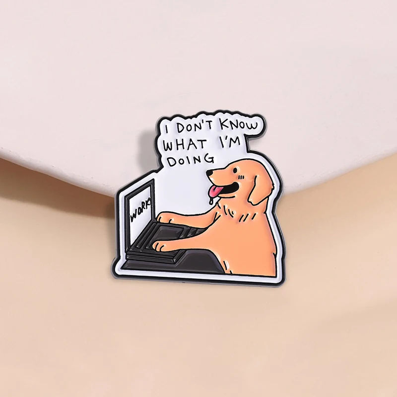 Productive Duck Enamel Pin Working Hard Animal Funny Humor Saying Brooches Lapel Badge Fashion Jewelry Gifts for Friends image 3