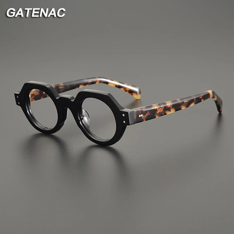 

Vintage Acetate Glasses Frame Men Retro Handmade Prescription Myopia Eyeglasses Frame Women Japan Luxury Brand Designer Eyewear