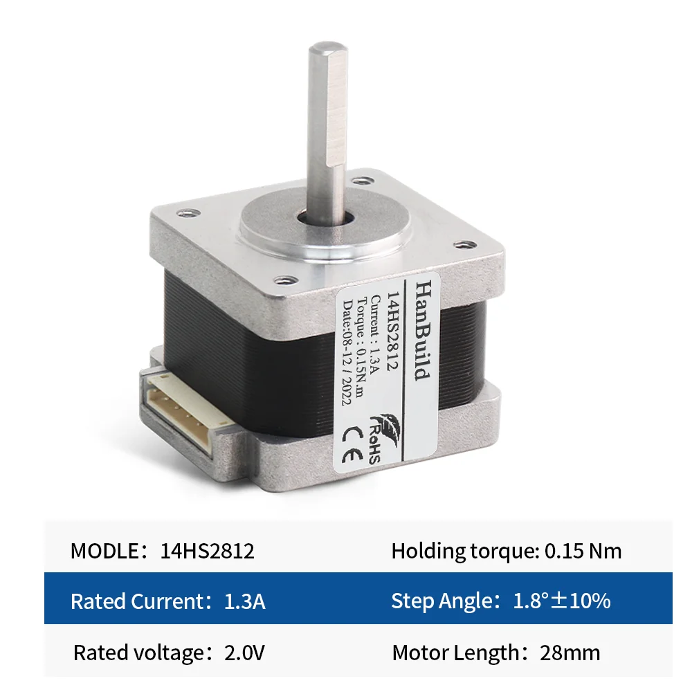 High-Quality Nema 14 Stepper Motor 35X28mm 1.2A 0.15N.m 14HS2812 for CNC milling machine Stepper Motor