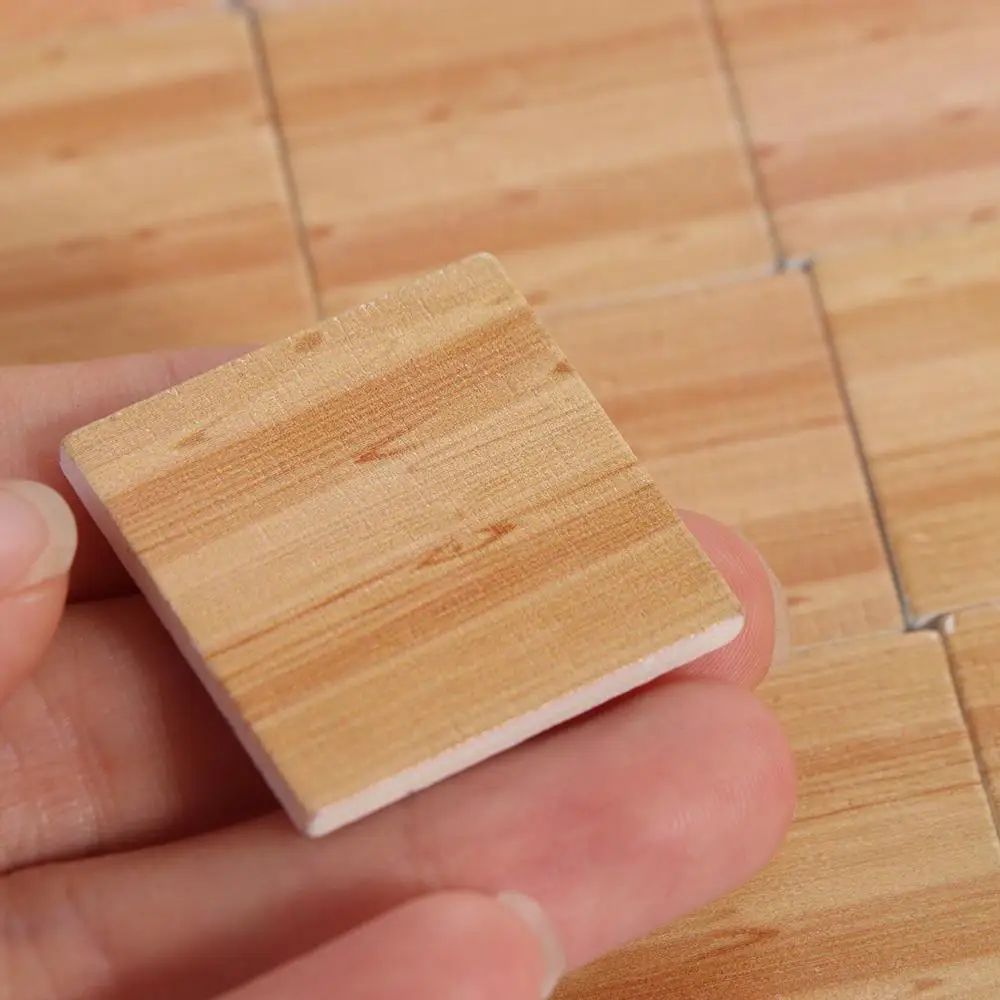 9 teile/satz Pretend Play 1:6/1:12 Puppenhaus Möbel Puppenhaus Zubehör DIY Miniatur Keramik Fliesen Holz Block