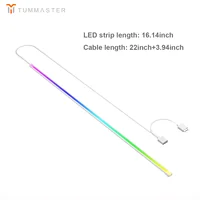 TUMMASTER ARGB  PC Case Decorative Strip Light, 5V 3PIN Motherboard Synchronous Addressable Atmosphere Light Bar for PC DIY 5