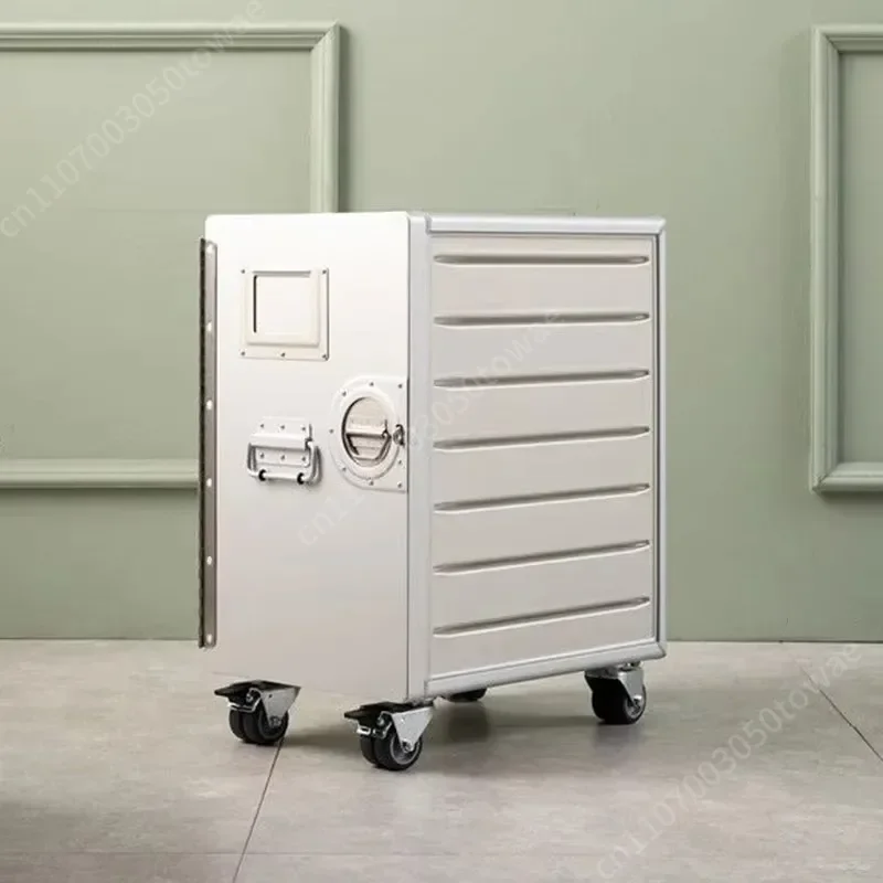 Heavy-Duty Mobile Storage Cabinet with Wheels, Waterproof Aluminum Alloy Rolling Tool Cart, Sealed Utility Cabinet with Lock