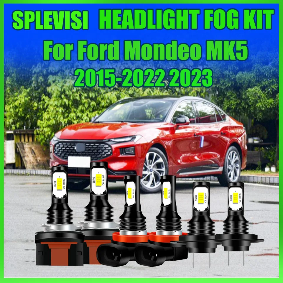 

6000K Car Auto Lamp Hi Beam/DRL Low Beam Fog Light For Ford Mondeo MK5 2015 2016 2017 2018 2019 2020 2021 2022 2023