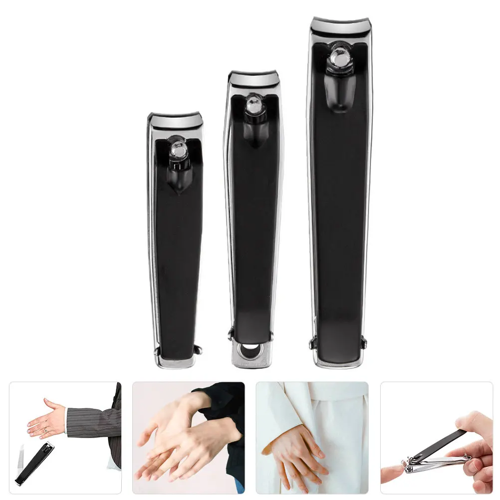 

1Set Stainless Steel Nail Clipper Set Ergonomic Fingernail Toenail Cutter with Built-in Nail File Smooth Sharp Blades Rustproof