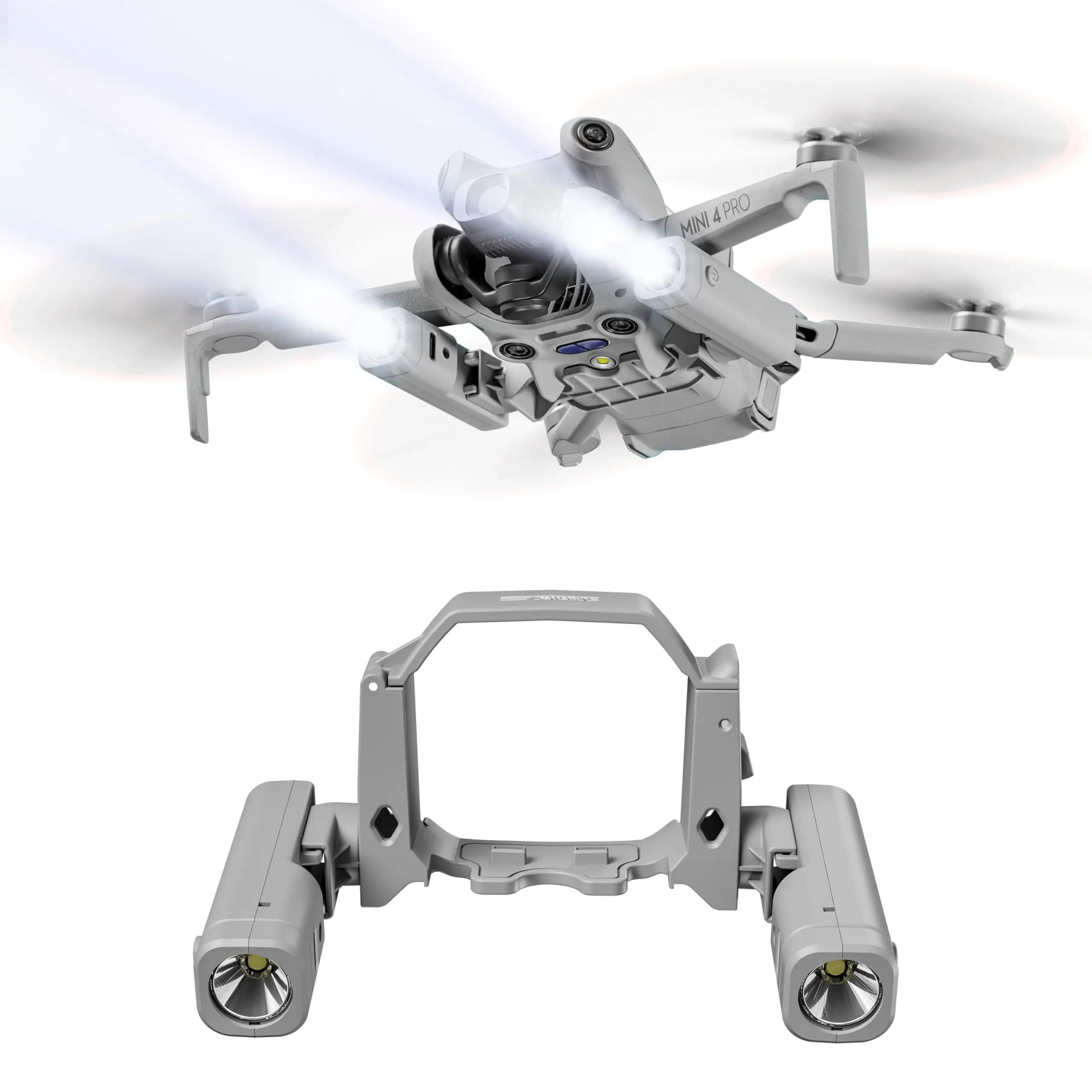 LED Night Navigation Light for DJI Mini 4 Pro Accessories Searchlight Headlight with Mount Bracket Holder Anti-Collision