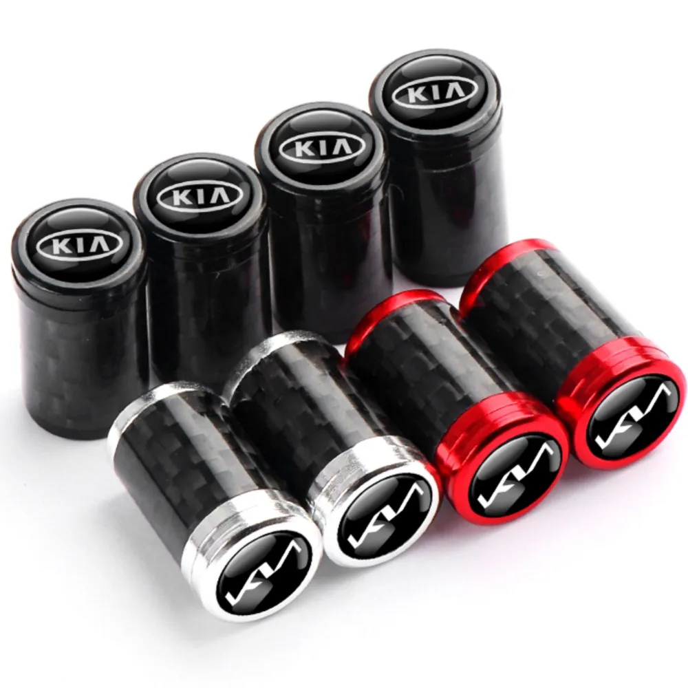 

4Pcs Car Wheel Tire Valve Caps Tyre Rim Stem Covers Auto Accessories For KIA KN Pegas Sorento Soul Cerato Sportage Ceed KX5 KX3