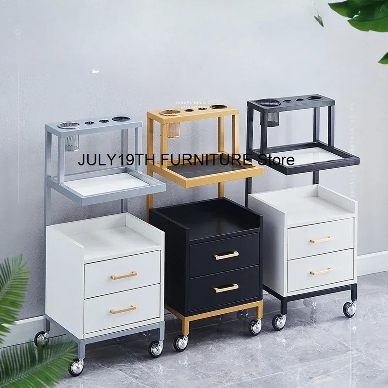 Hair Tool Salon Trolley Utility Makeup Barber Rolling Salon Trolley Medical Cleaning Carrito Auxiliar Salon Furniture BL50SF