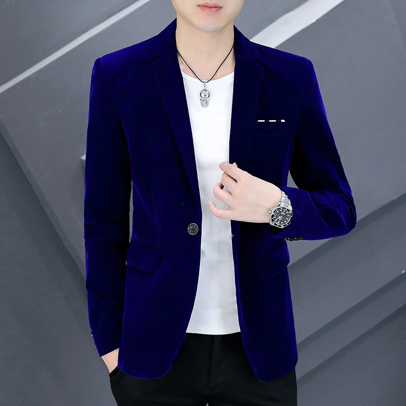 2024 Canary Suit Men\'s Velveteen Casual Small Suit British Style Business Single West Casual Clothes Trend Youth Handsome Shirt