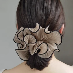 Oversized Chiffon Scrunchies Elastic Hair Bands For Women Fashion Korean Hair Rope Ponytail Holder Ties Girl Hair Accessories