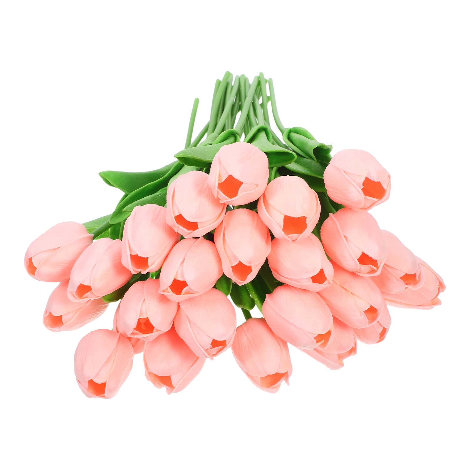 

Simulated Pink Tulips Fake Flowers for Decor Adorn Arrangement Artificial Stems Realistic