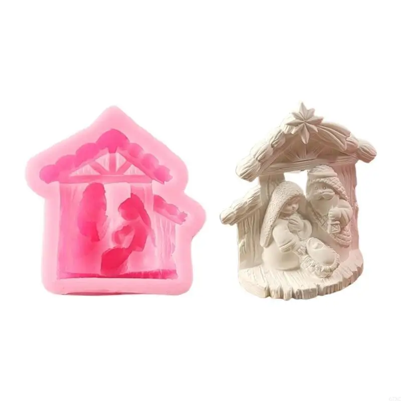 Fashionable Christ House Sturdy Silicone Keychain Mold Set Craft Supplies Epoxy Resin Charm for Personalize Jewelry