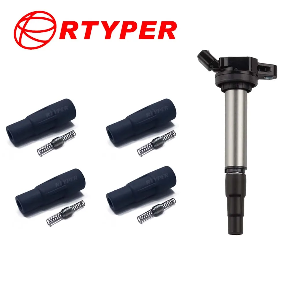 4PCS 90919-02252  90919-02258 Ignition Coil Rubber Boot R26053 For Toyota Corolla Prius 1.8L