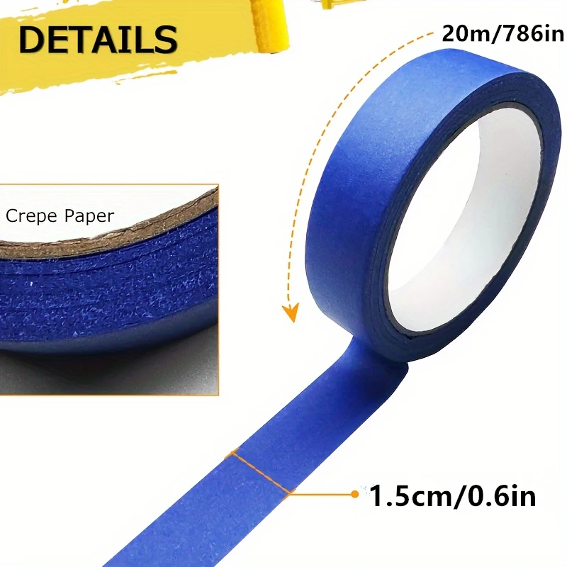 1 Roll Paint Tape Multi-Surface Masking Easy Removal Paint Tape Security Wall Painting Crafts Art Construction Home