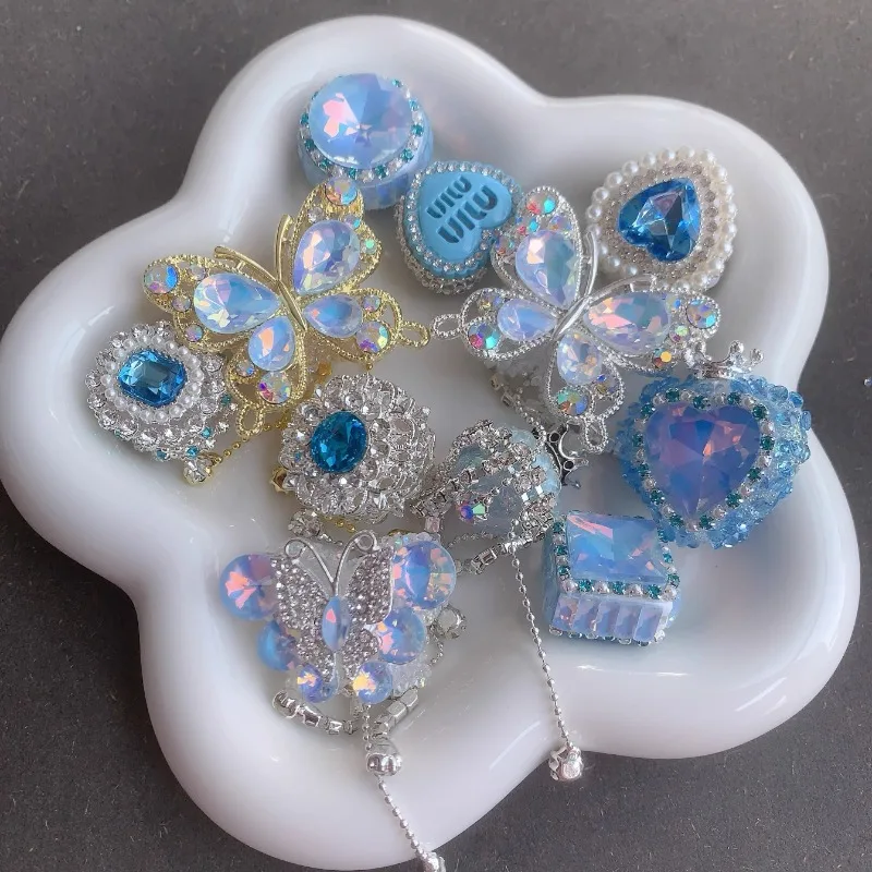 

1 шт., вишневая бусина для тяжелой промышленности, синий алмазный шар, кисточка, непальская глина, бусина, цепочка для мобильного телефона, браслет «сделай сам», аксессуары для ручек из бисера