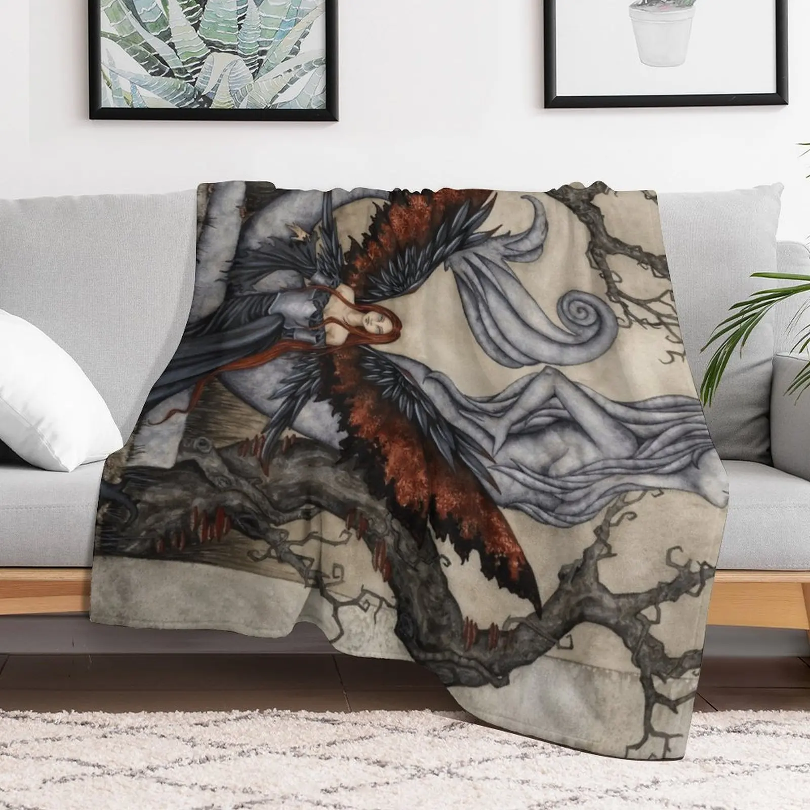 Come Stay Awhile Throw Blanket Luxury Designer Flannel Decorative Throw for winter Blankets