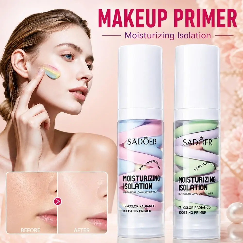 Face Makeup Primer Isolation Primer Moisturizing Concealer Long-Lasting Skin Tone Correcting Cream Facial Makeup Base Cream