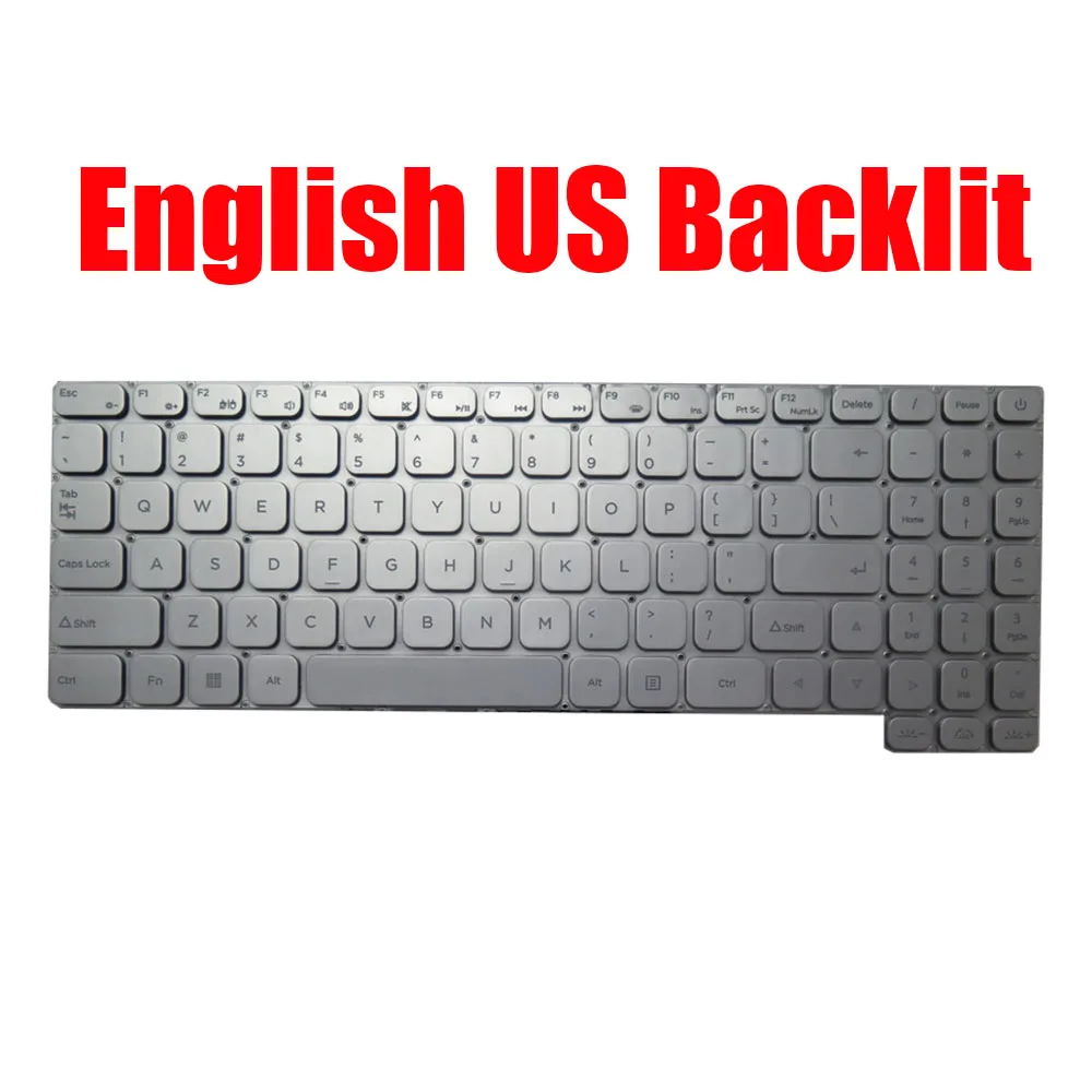 

Replacement Laptop Keyboard For Hongsamde HL160G English US Silver With Backlit New