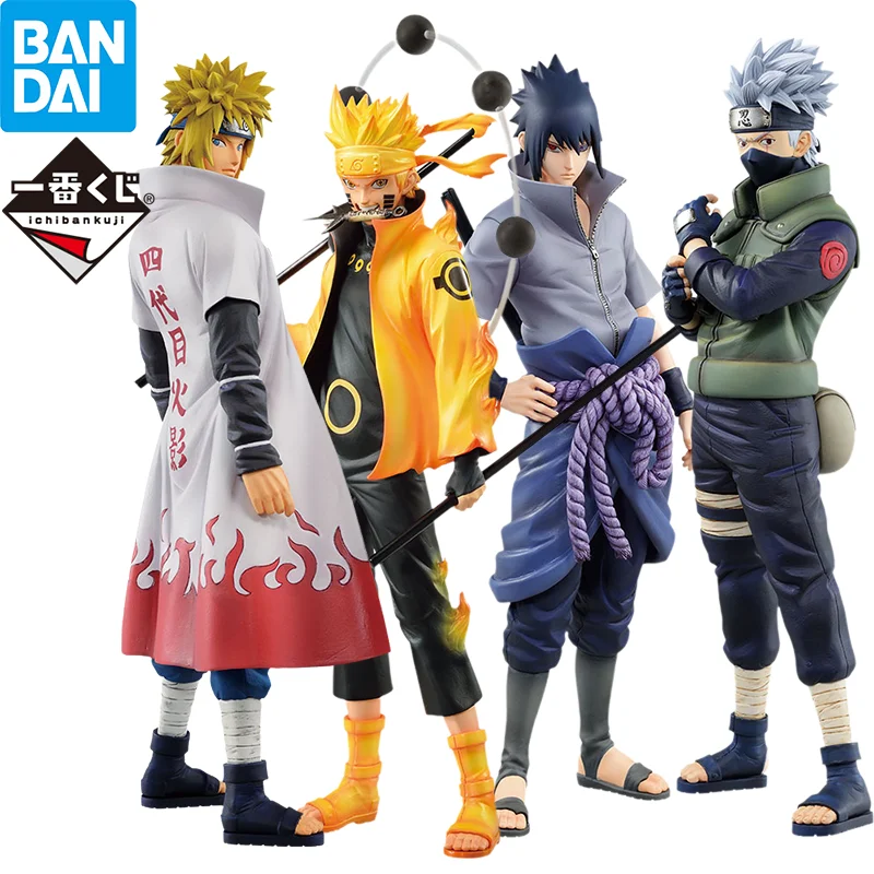 

In Stock BANDAI Ichiban Naruto Shippuuden Tsumugareruhi no Ishi Namikaze Minato Hatake Kakashi Uzumaki Anime Figure Action Toys