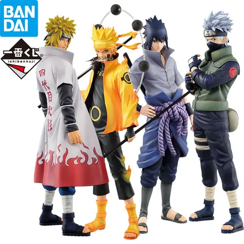 In Stock BANDAI Ichiban Naruto Shippuuden Tsumugareruhi no Ishi Namikaze Minato Hatake Kakashi Uzumaki Anime Figure Action Toys