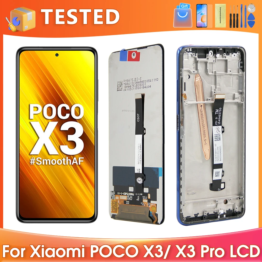 Pantalla LCD de 6,67 pulgadas para Xiaomi Poco X3 para Poco X3 Pro MZB07Z0IN MZB07Z2IN, montaje de digitalizador con pantalla táctil de repuesto