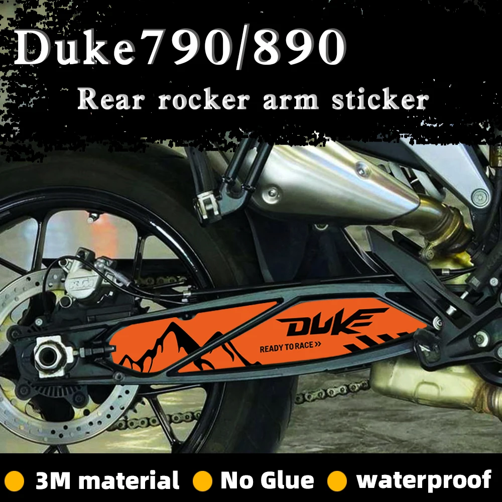 For Duke790/890 890S 890R 890GP Brake Chain Cover Rear Rocker Arm Protection Rotating Shaft Sticker Swing arm duke Decal