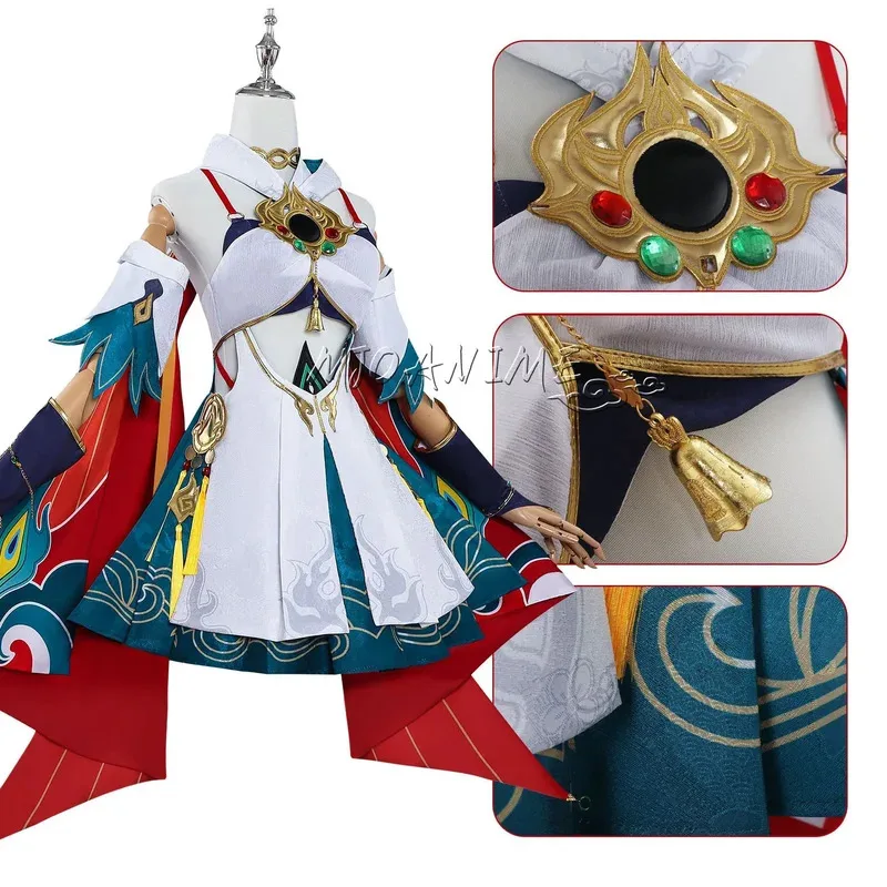 Honkai estrela ferroviário cosplay traje espada caçador e roda de chama octet yunli terno feminino halloween carnaval vestido de festa