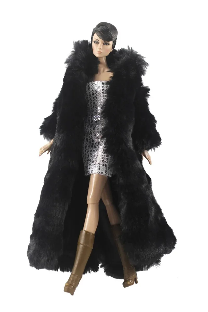 Doll Clothes 1:6 Scale Dress Fur Coat Outfit for 11.5 inch 30cm Doll Many Style for Choice Gifts for girls doll accessories #12