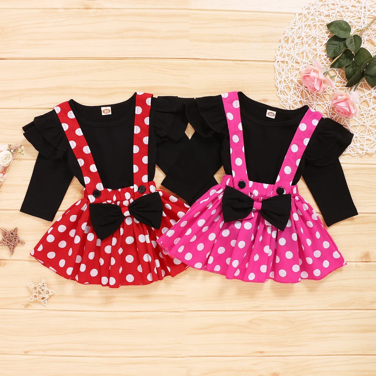 3-piece Baby Girl Clothes Toddler Floral Print Bodysuit Suspender Headband Set Newborn Infant Baby Girls Ruffled Sunflower