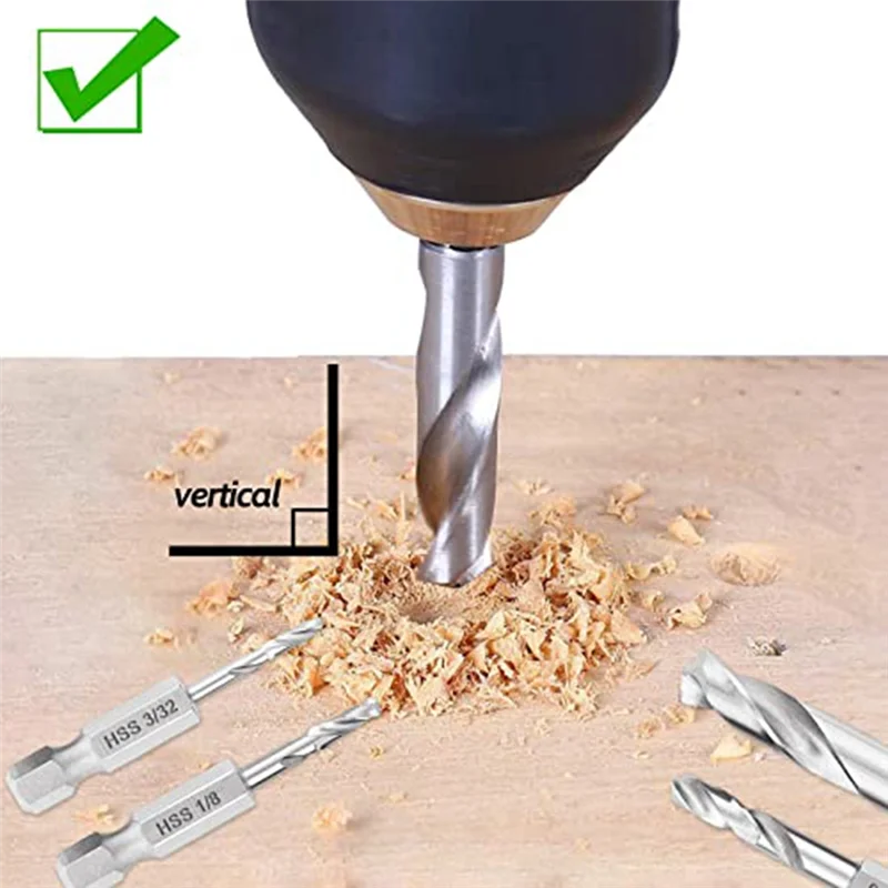 

AEE6-5PCS Stubby Drill Bit Set Right Angle Drill Bit Set For Metal M2 Short Length Drill Bit Steel For Quick Change Chuck